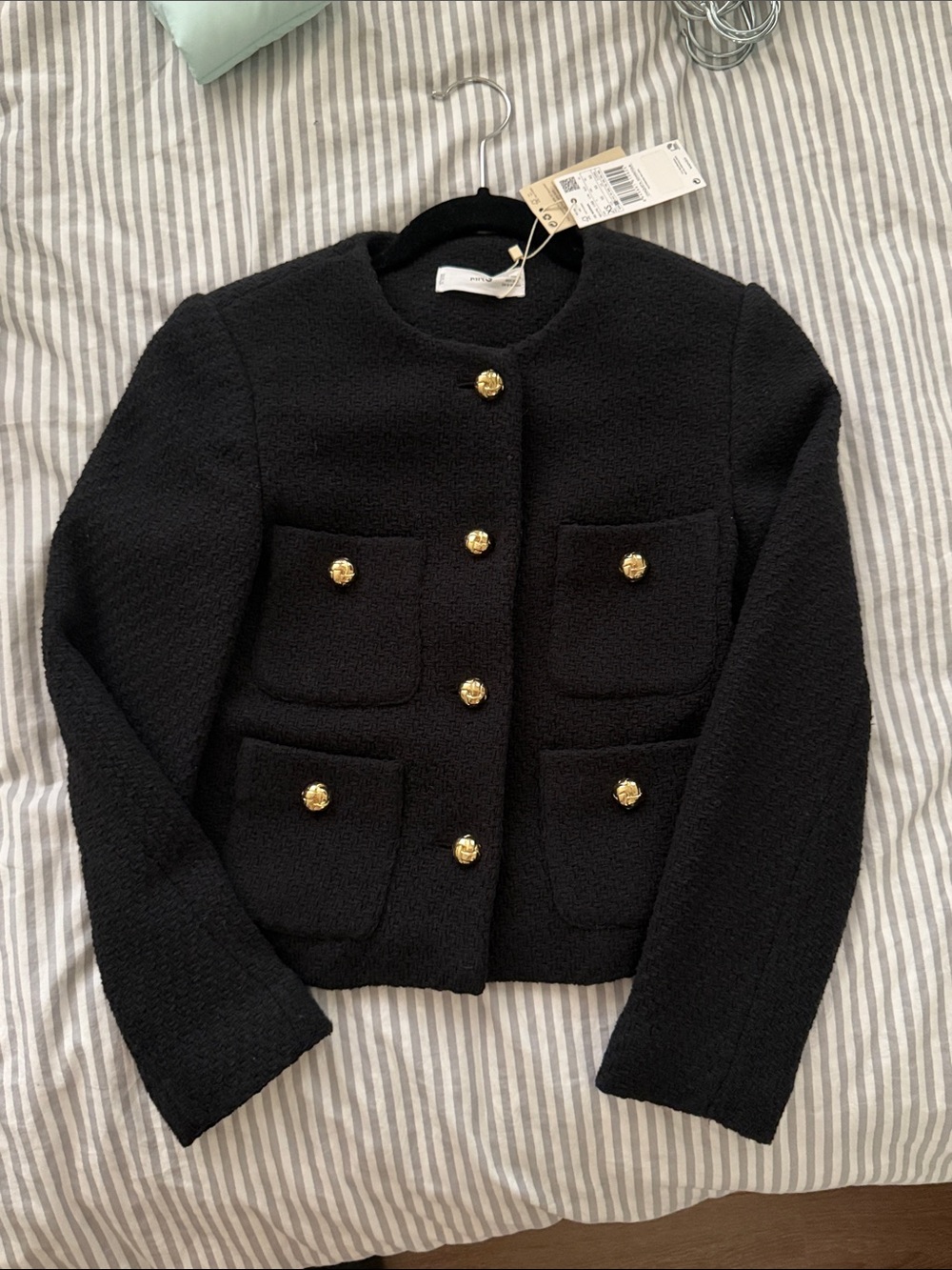 Mango Tweed Boucle Jacket